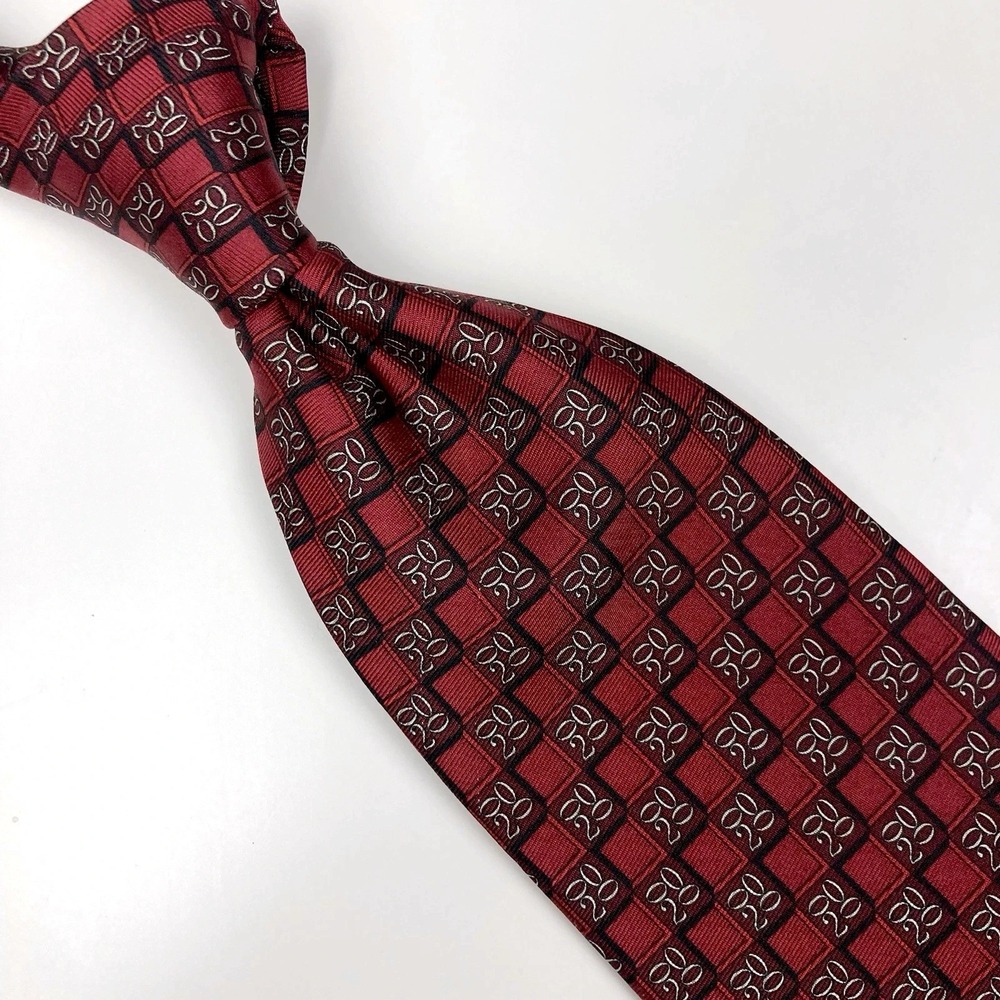 Brooks Brothers Makers Mens Silk Necktie Tie Red 2000 Made USA